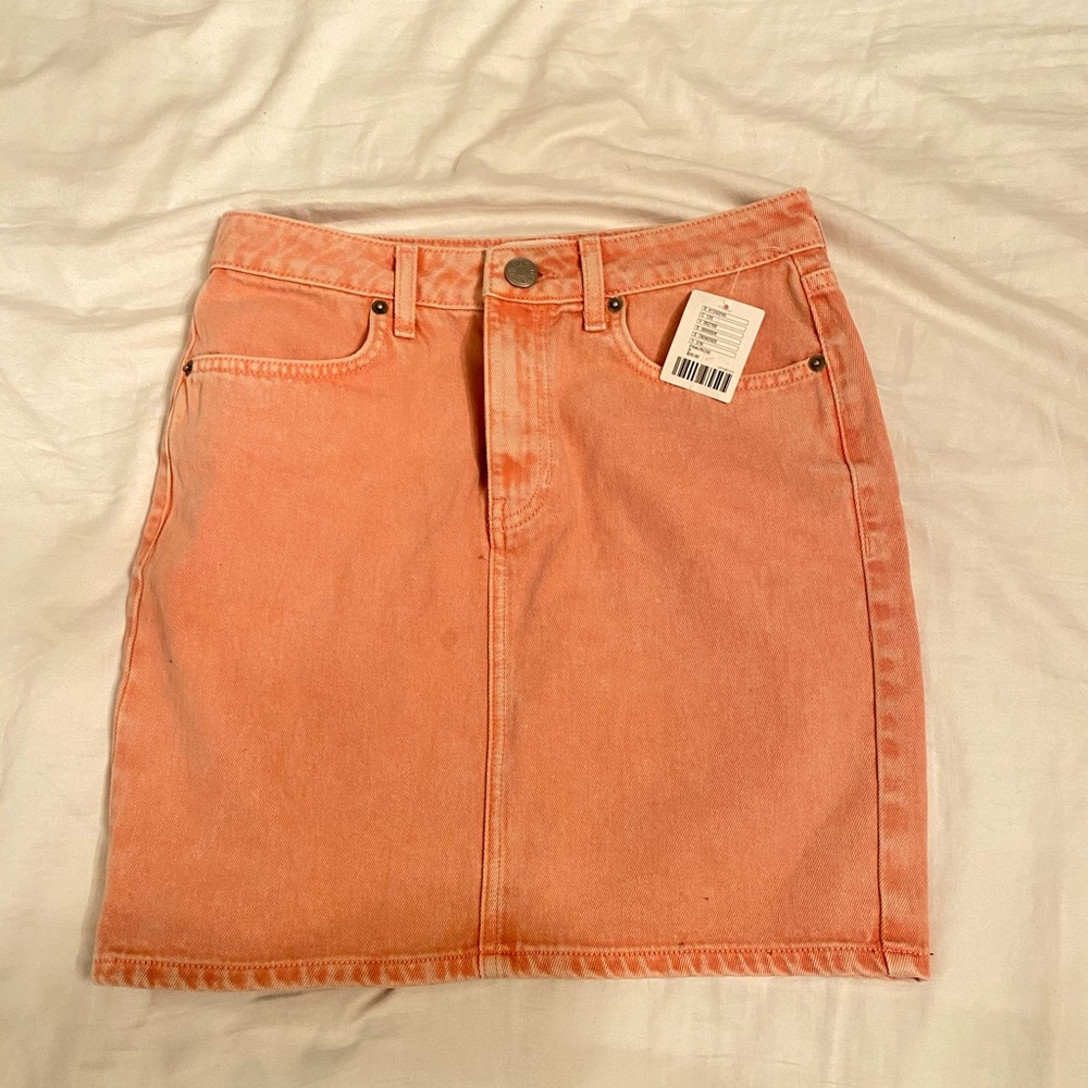 BDG coral straight denim skirt rigid denim